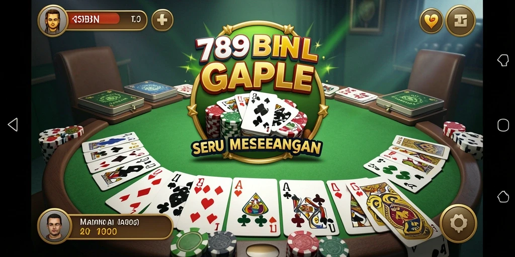 Screenshot gameplay 789BNL menunjukkan serunya bermain Gaple.