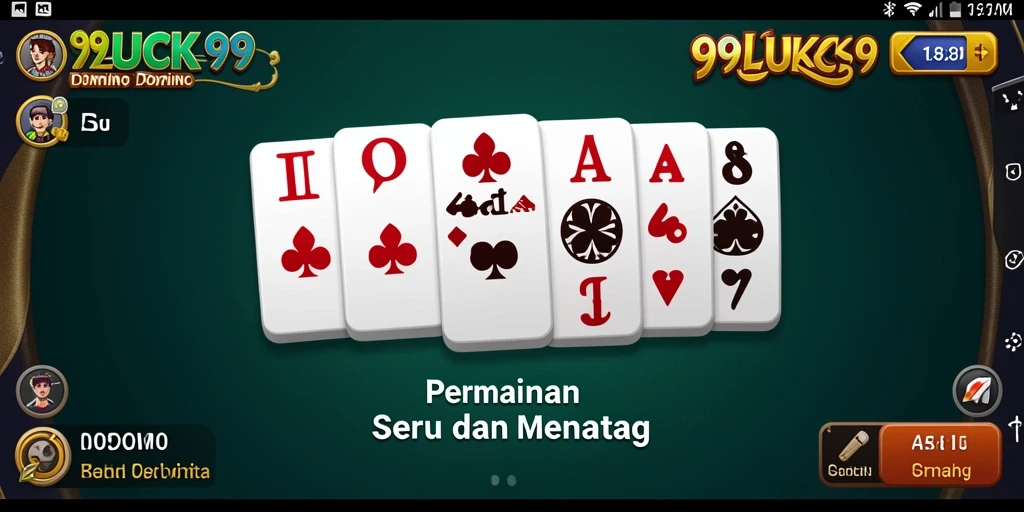 Screenshot permainan domino 99LUCK99 yang menarik dan seru.