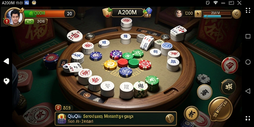 Tampilan menarik dari gameplay A200M QiuQiu yang seru.