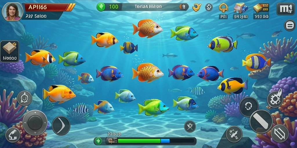 Tampilan gameplay seru dari API66 saat menangkap ikan.