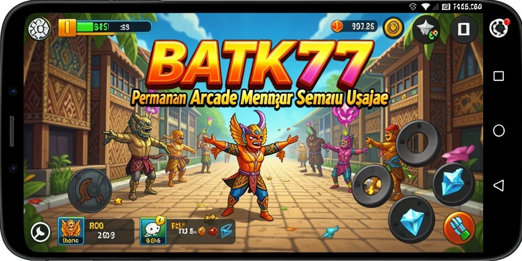 Tampilan gameplay <strong>BATIK77</strong> yang penuh warna dan menantang.