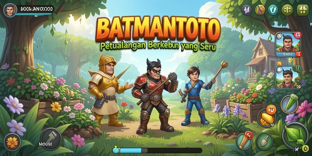 Screenshot gameplay yang menunjukkan aktivitas bertani di BATMANTOTO.