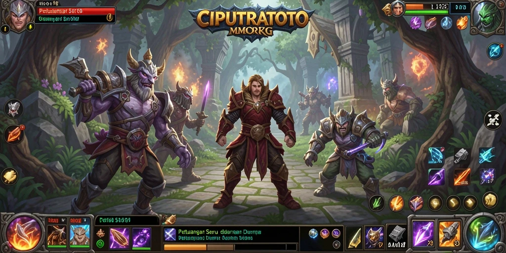 Screenshot gameplay dari CIPUTRATOTO menampilkan pertarungan seru antar pemain.