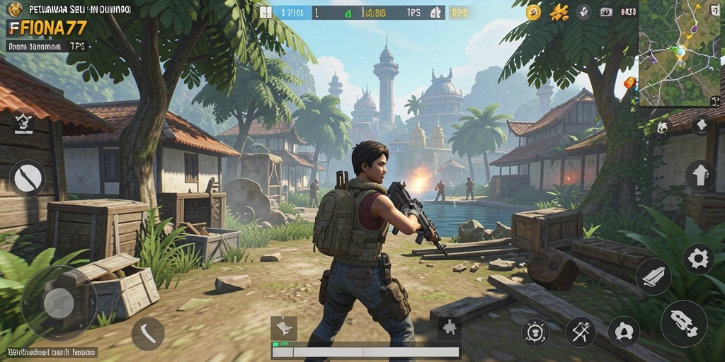 Tampilan gameplay menegangkan dalam FIONA77 dengan aksi yang mendebarkan.