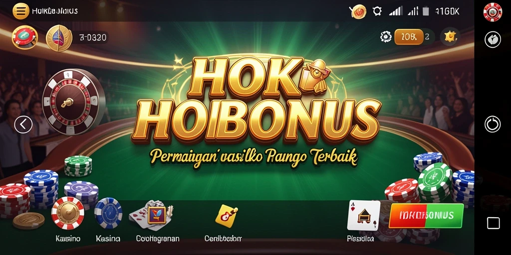 Screenshot gameplay HOKIBONUS menunjukkan keseruan permainan kasino yang memukau.