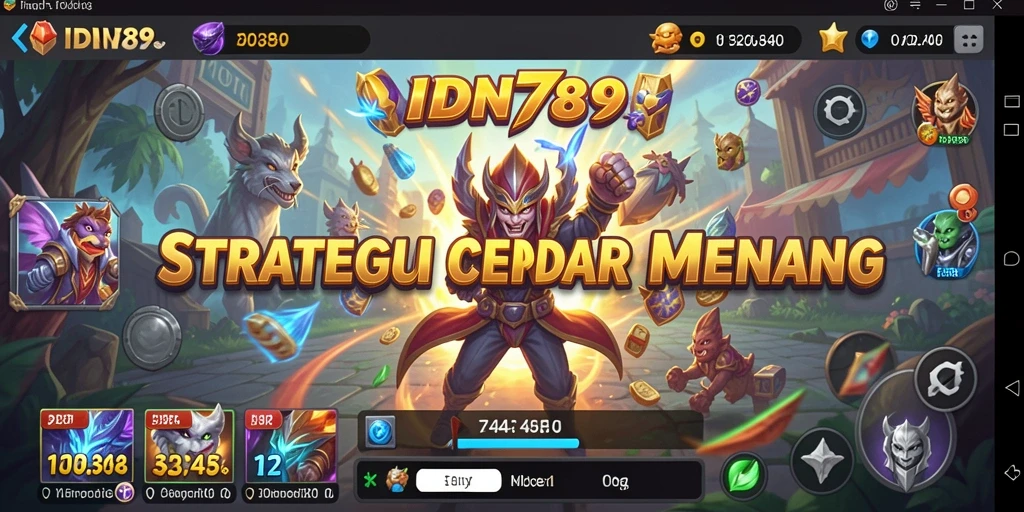 Screenshot utama IDN789 menunjukkan aksi strategis yang intens.