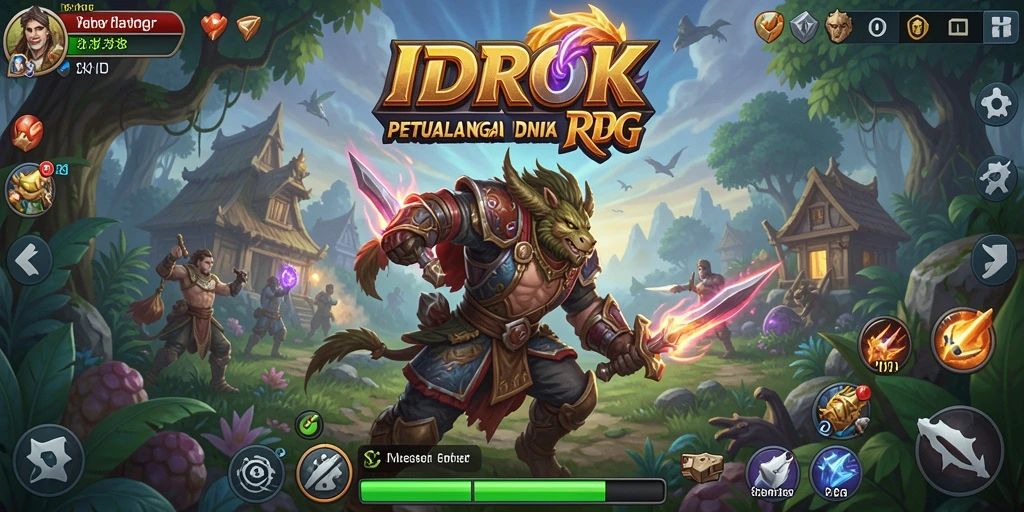 Tangkapan layar IDROK menampilkan aksi pertarungan epik dalam dunia RPG.