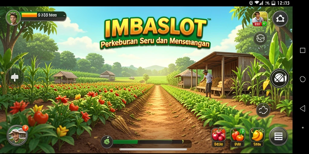 Screenshot game menunjukkan kebun indah dalam <strong>IMBASLOT</strong> dengan beragam tanaman.