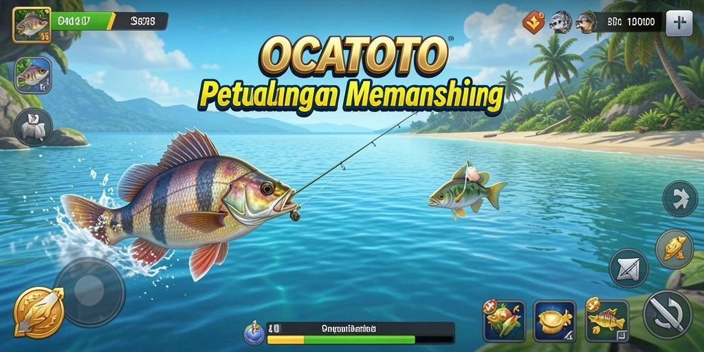 Gameplay memancing mendebarkan penuh warna di OCATOTO.