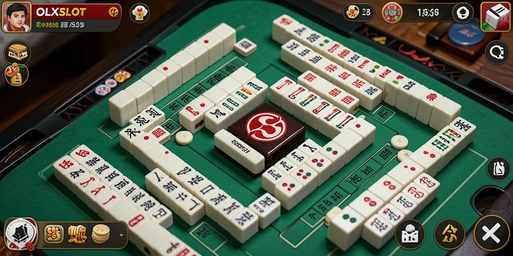 Screenshot OLXSLOT menampilkan gameplay Mahjong yang menarik.