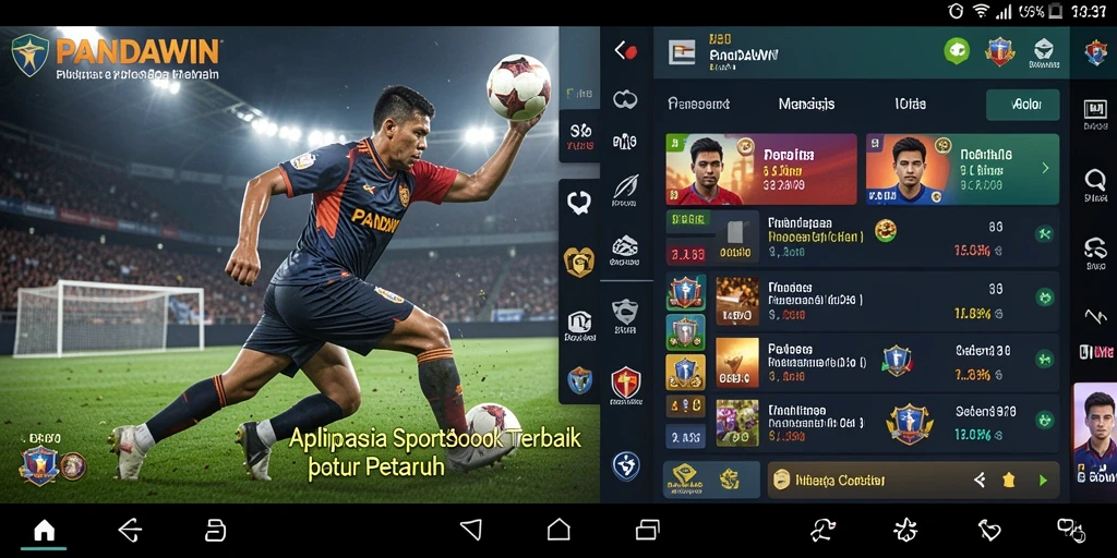 Tampilan gameplay menarik dari aplikasi Sportsbook PANDAWIN.