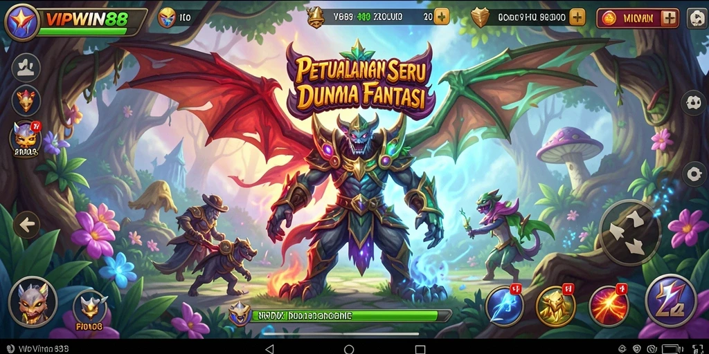 Screenshot gameplay dari game petualangan yang penuh aksi.