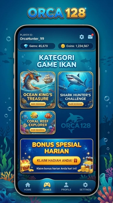 Tampilan beranda orca128 yang ramah pengguna dan mudah dinavigasi.